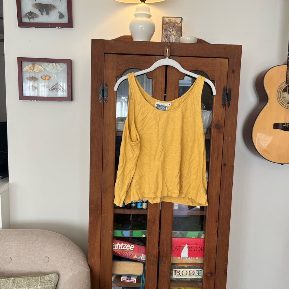 Jungmaven Mustard Cropped tank Top